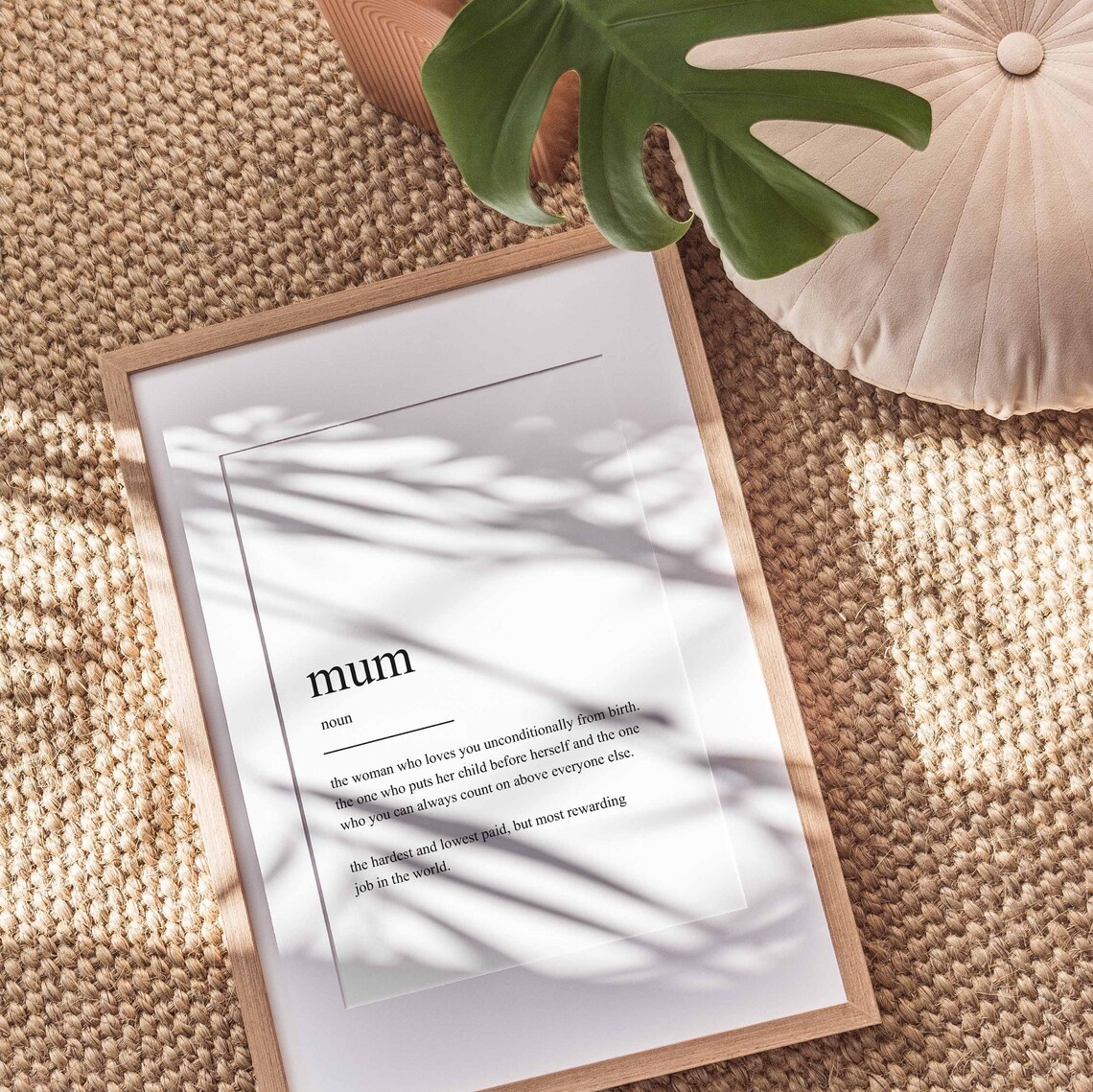 Mum Definition Print, Minimalist Wall Art Print - Image 2
