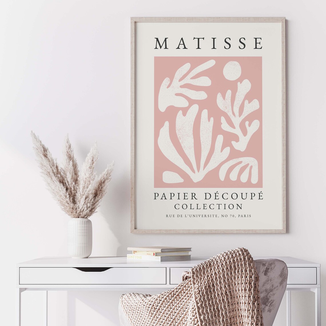 Matisse Pink Papier Découpé Botanical Exhibition Gallery Poster - Image 3