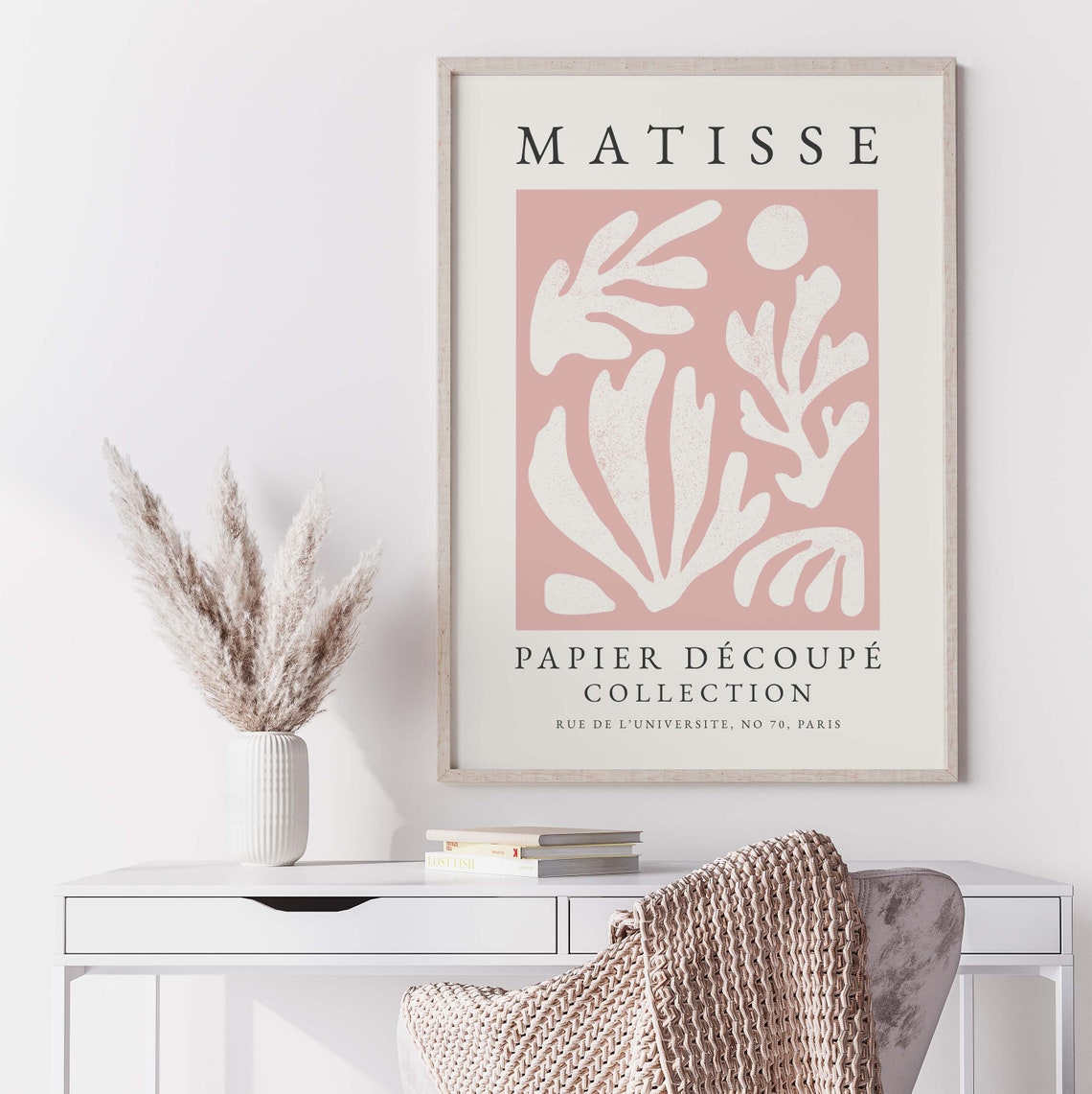 Matisse Print Pink Wall Art Boho Wall Art Pink Henri Matisse Boho Henri Matisse Print Minimalist Pink Print - Image 3
