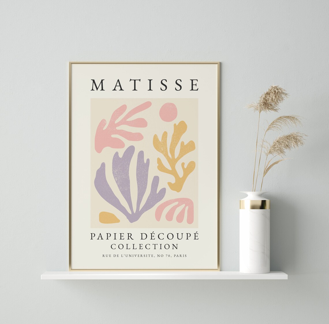 Matisse-Inspired Abstract Boho Art Print, Pastel - Image 4