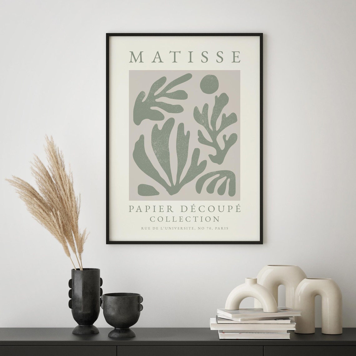 Matisse Print Green Wall Art Boho Wall Art Henri Matisse Boho Henri Matisse Print Minimalist Abstract Print - Image 4
