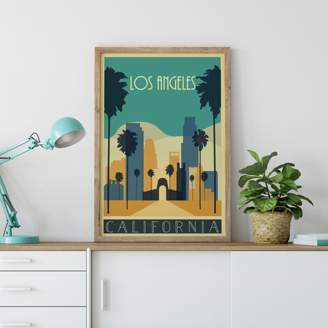 Los Angeles Modern Travel Poster, Wall Art Print - Image 3