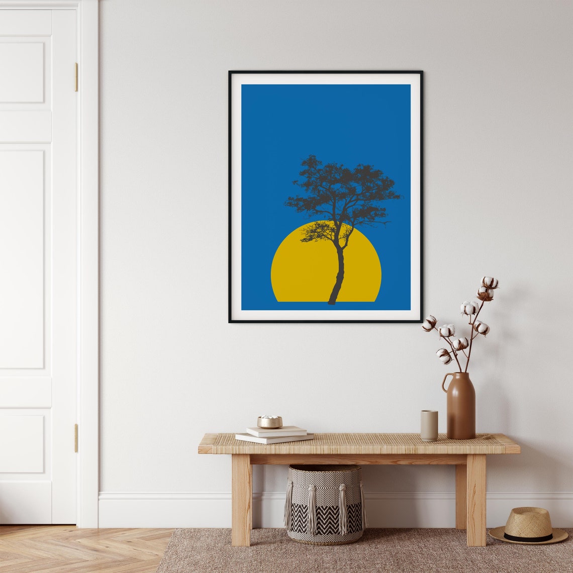 Tree Print Blue Print Tree Wall Art Blue Wall Art Wall Art Art Print Wall Art Minimalist Scandinavian Print - Image 2