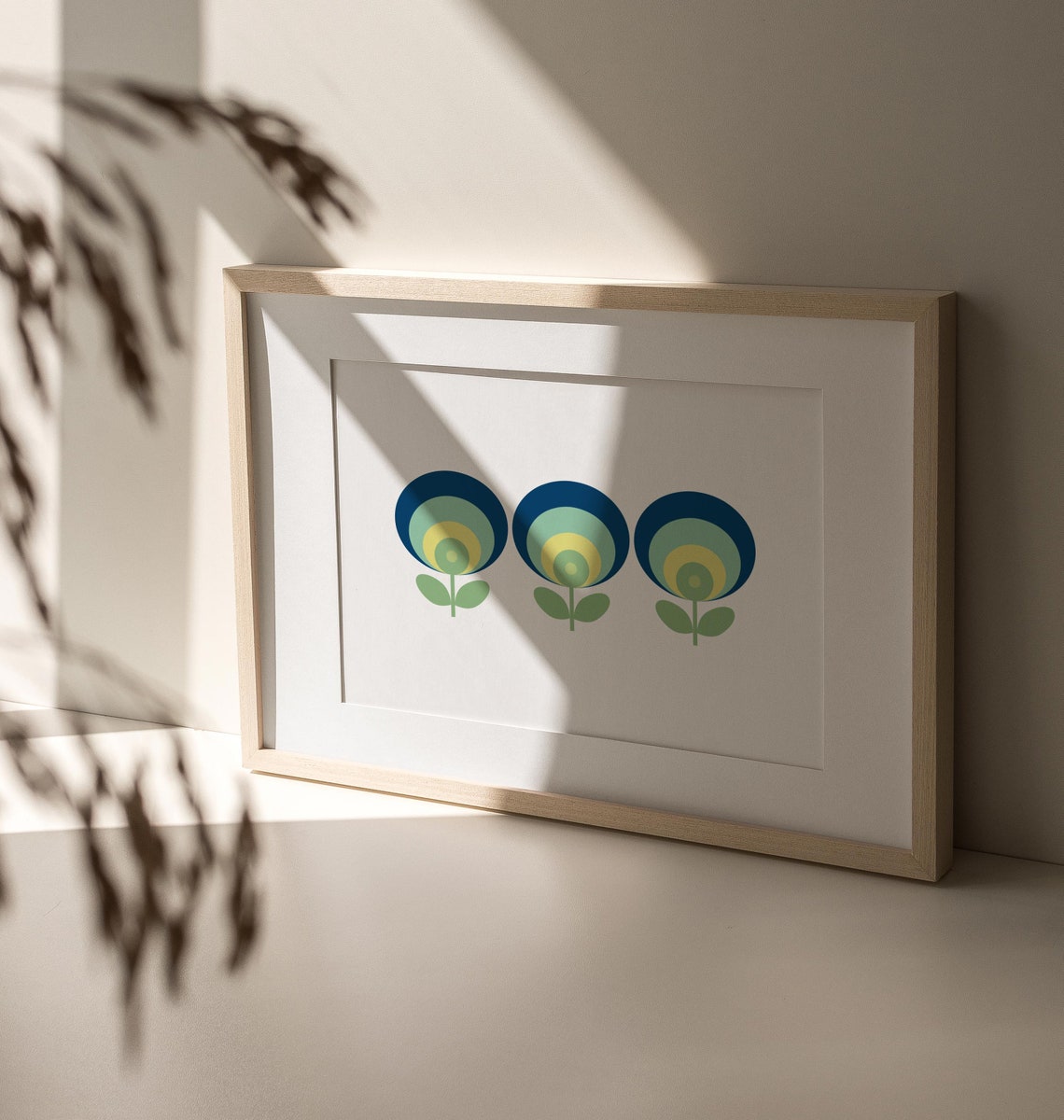 Minimalist Flower Art Print, Scandinavian Modern - Image 2