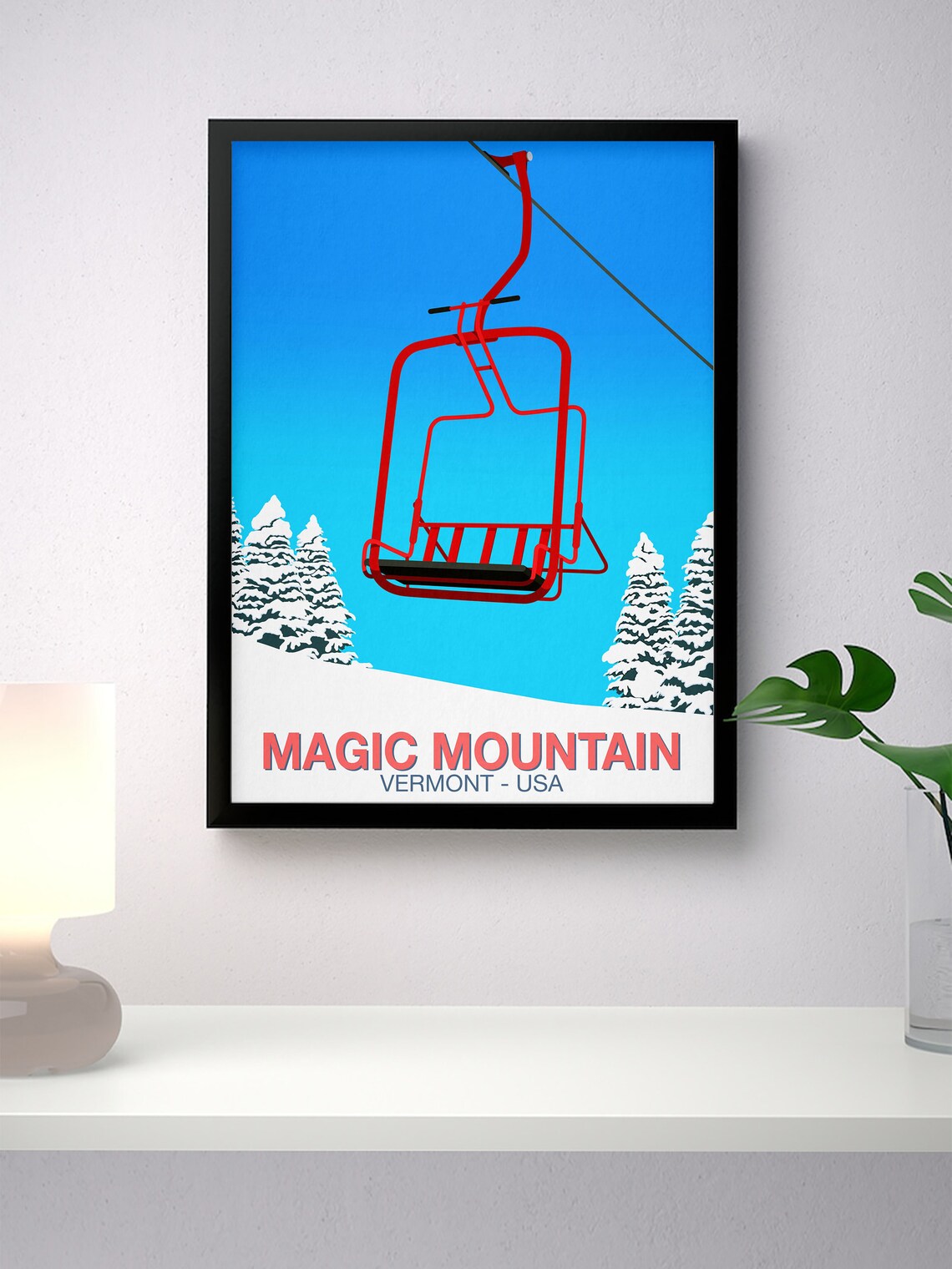 Magic Mountain Ski Resort Poster Print - Image 4