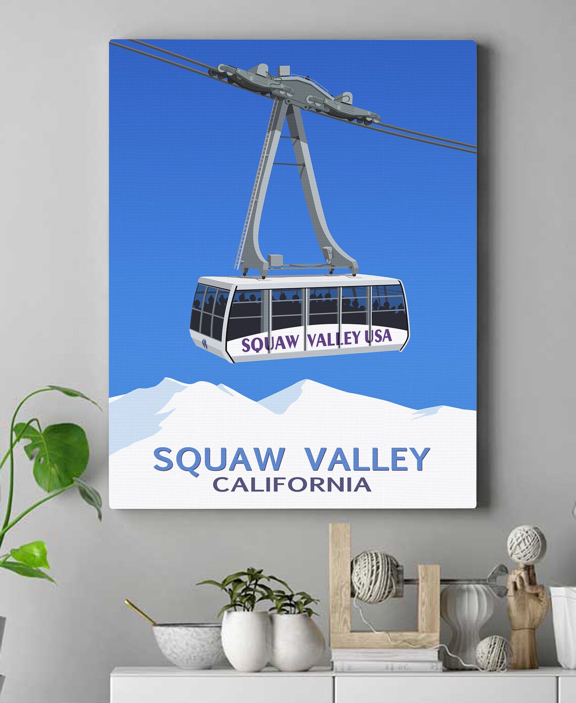 Squaw Valley Art Print, Mountain Landscape
