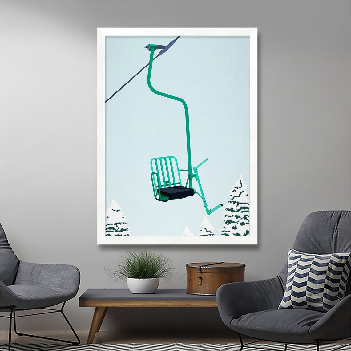 Mad River Glen Ski Resort Travel Poster - Image 2