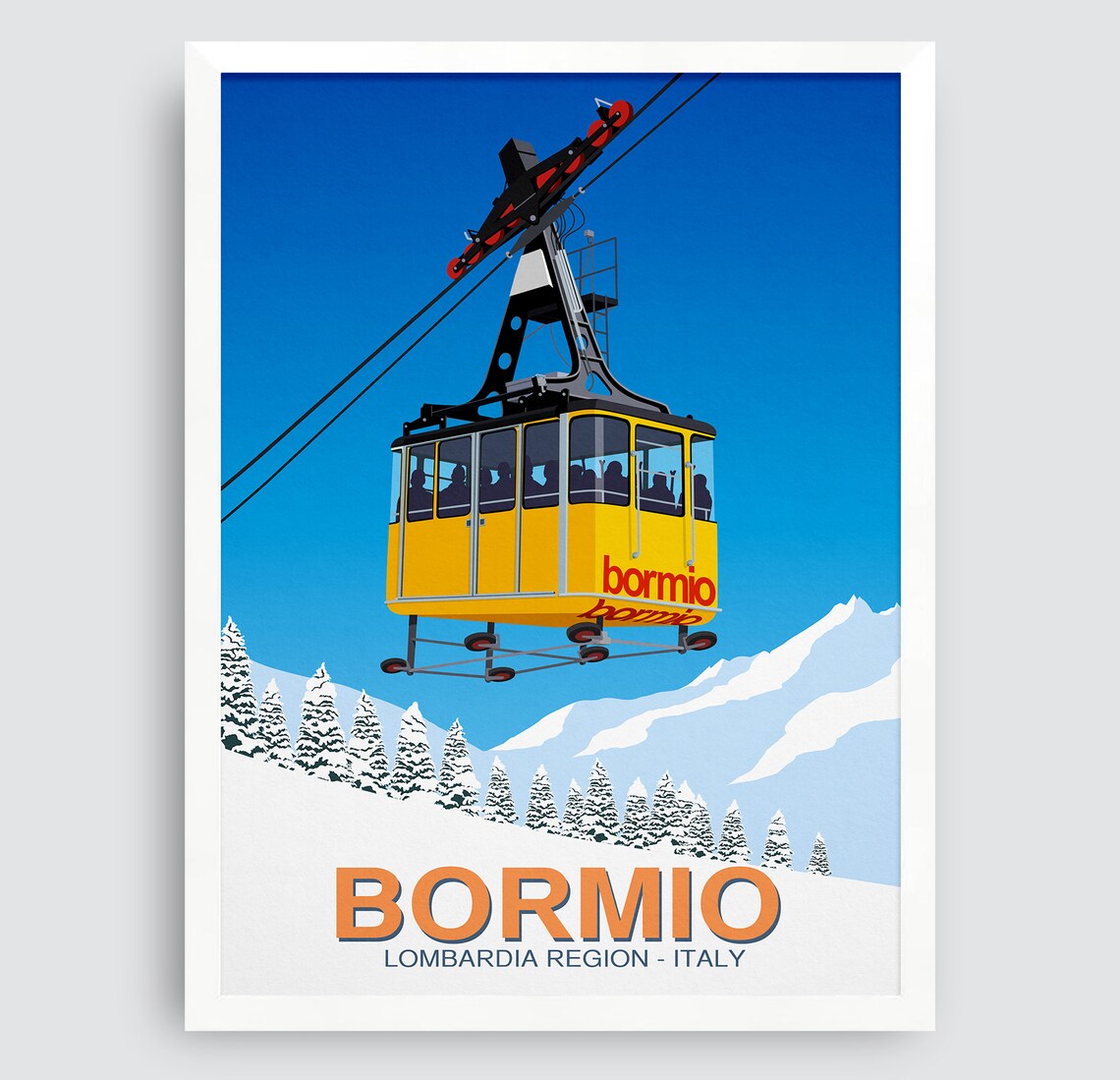 Bormio Ski Resort Poster, Ski Travel Poster - Image 3