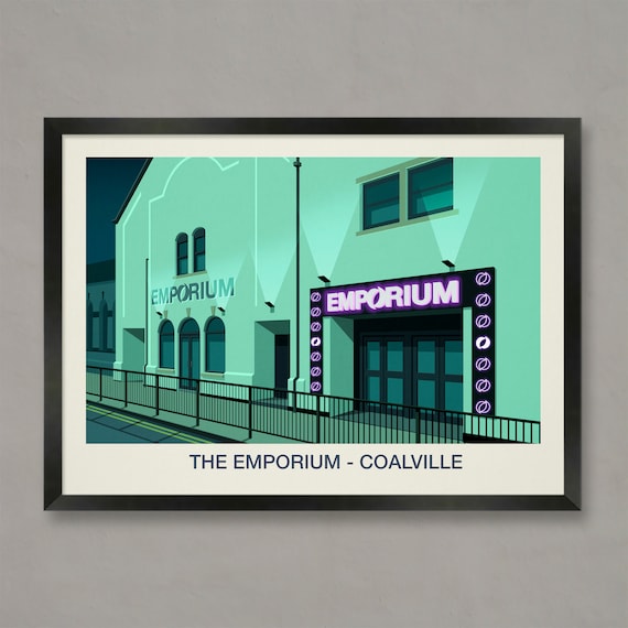 The Emporium Coalville Nightclub Poster Neon Sign Venue Artwork