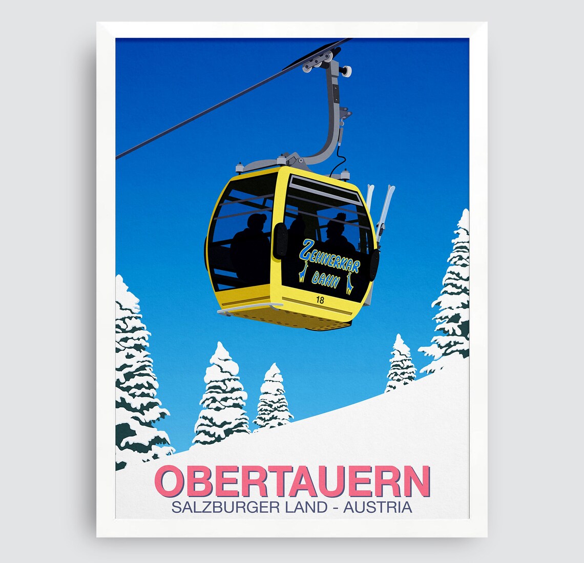 Obertauern Ski Resort Travel Poster - Image 3