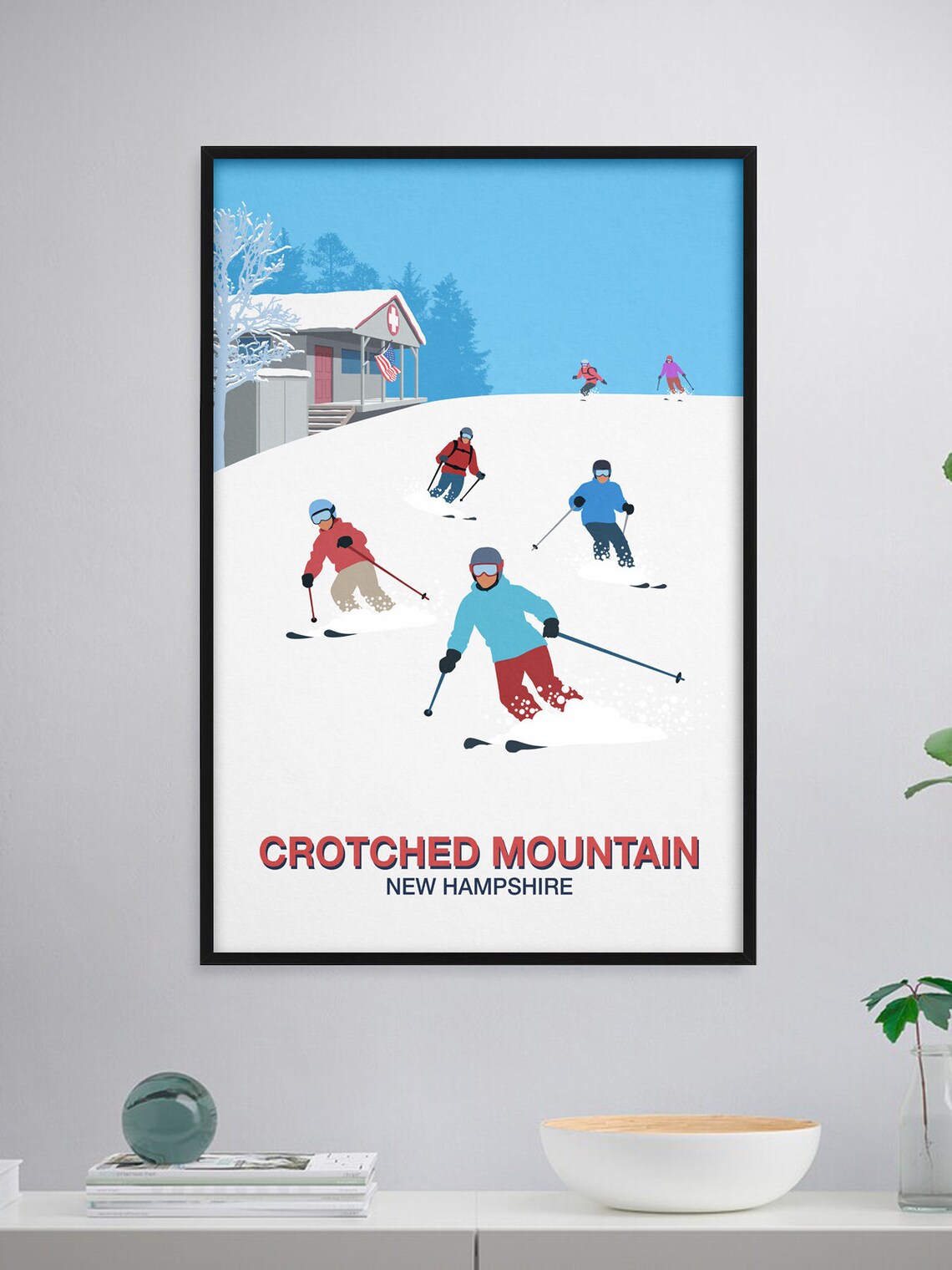 Crotched Mountain Ski Resort Travel Poster - Image 2