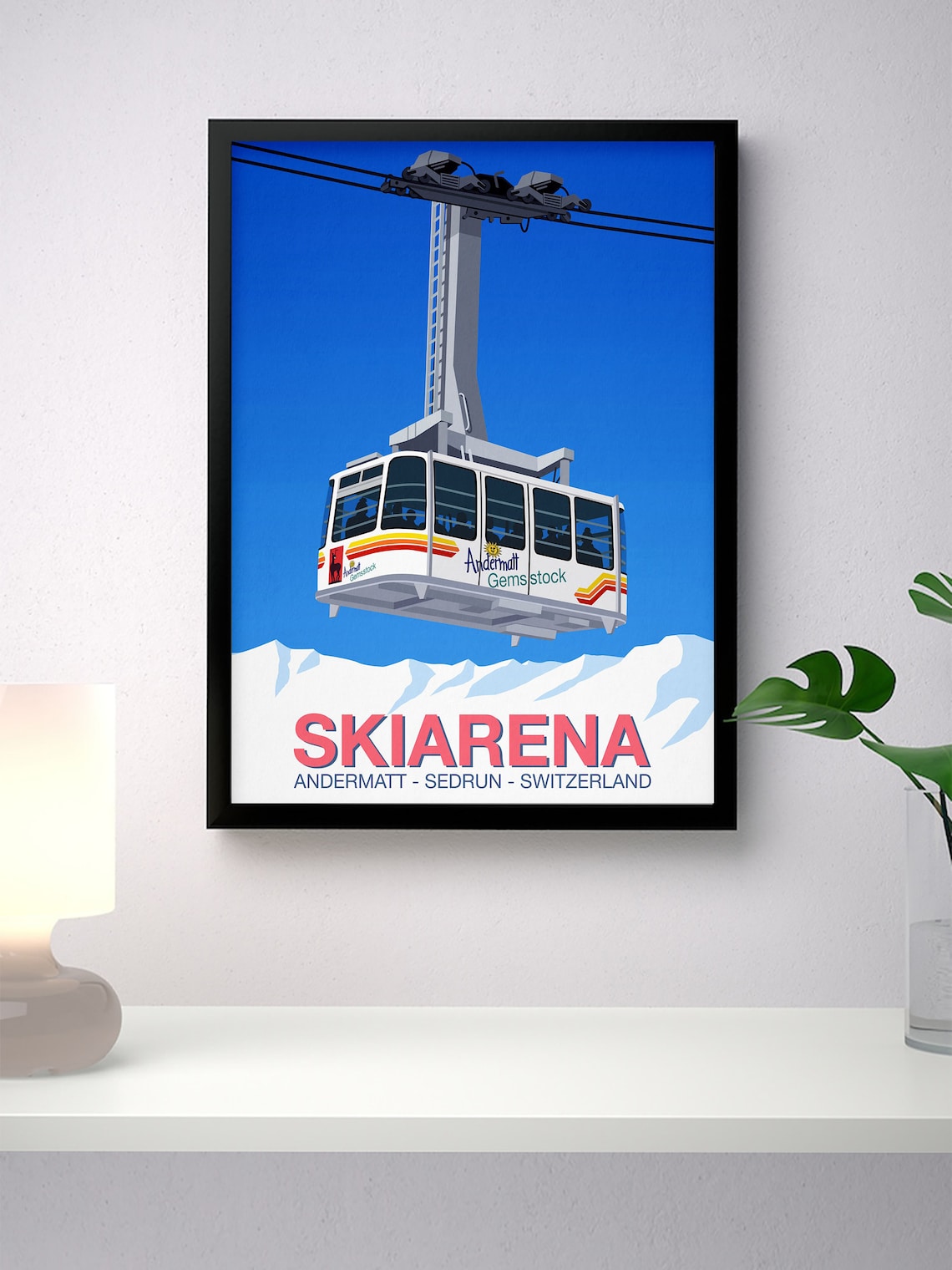 Skiarena Ski Resort Poster Print - Image 4