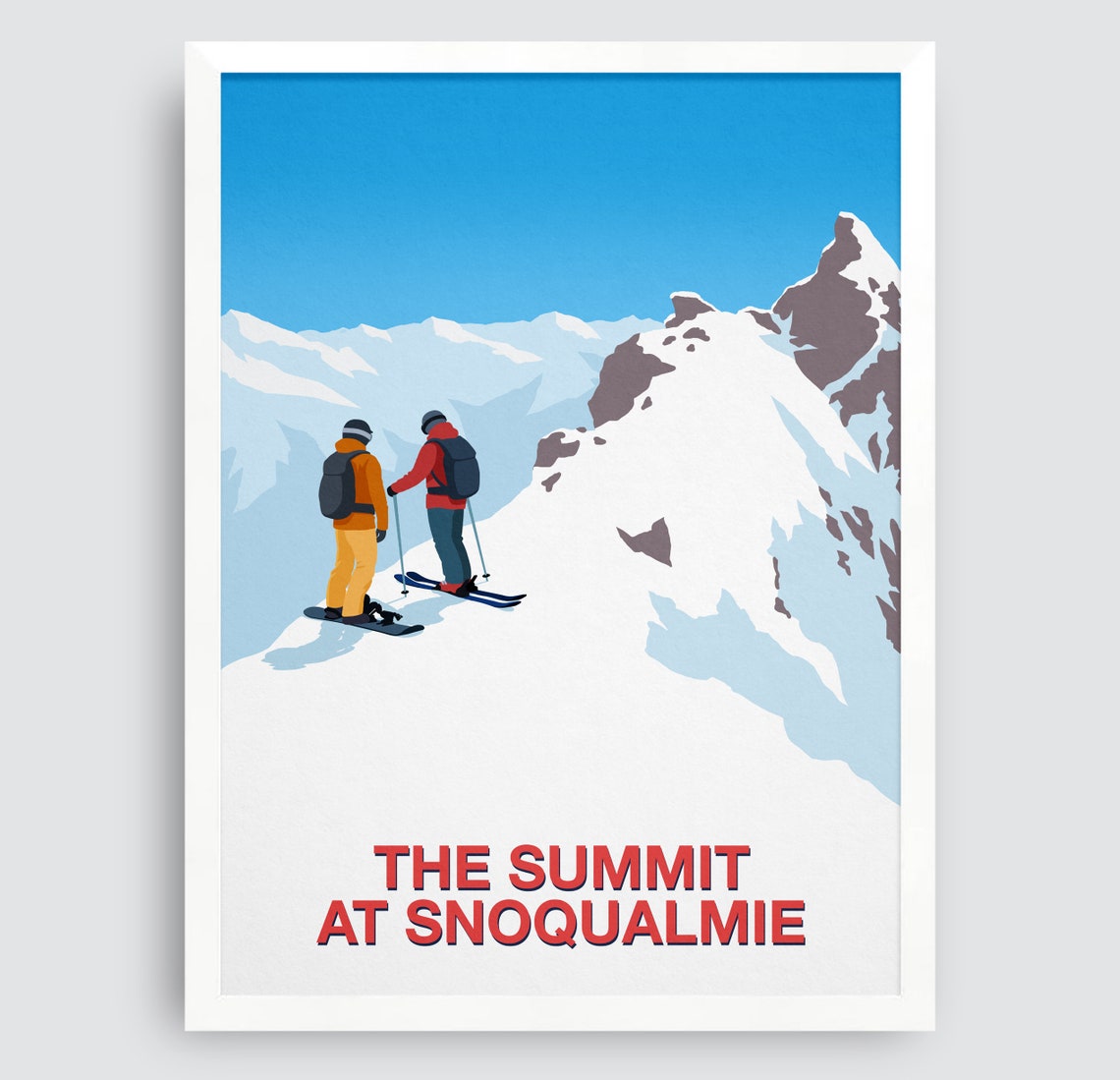 The Summit At Snoqualmie Ski Touring Backcountry Alpine Poster - Image 4