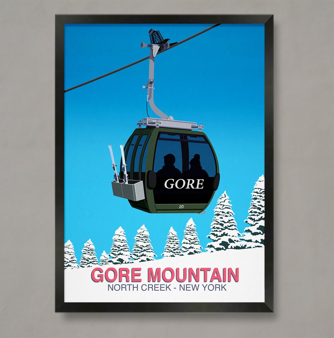 Gore Mountain New Gondola Ski Resort Poster