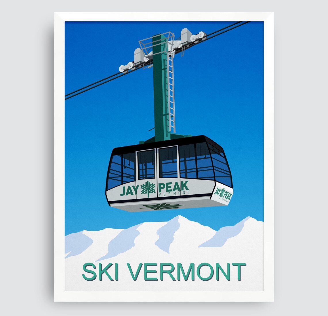 Jay Peak Ski Resort Travel Poster, Ski Resort - Image 3