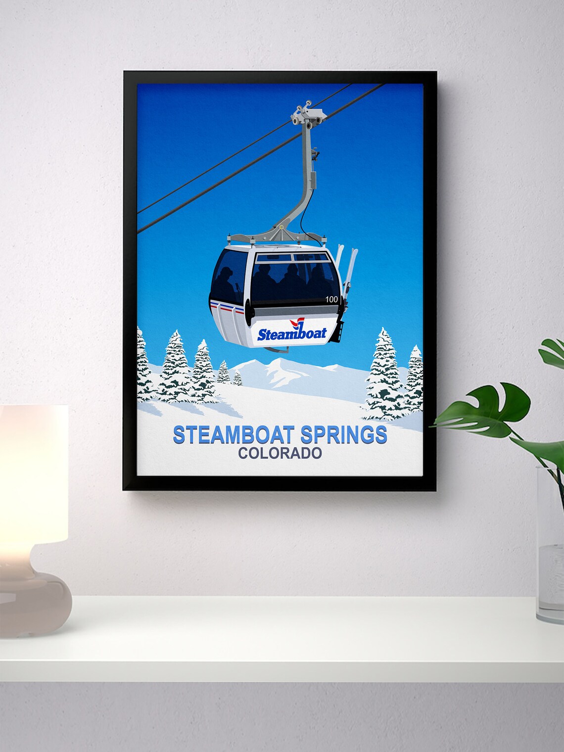 Steamboat Ski Resort Colorado Travel Poster - Image 4