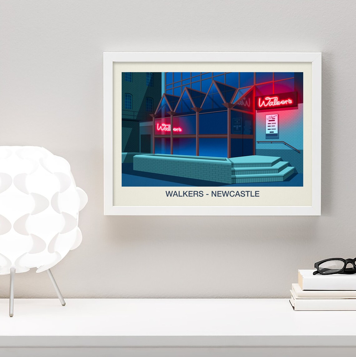 Walkers Newcastle Retro Nightclub Neon Sign Diner Venue Wall Art - Image 4