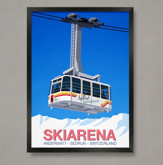 Skiarena Ski Resort Poster Print
