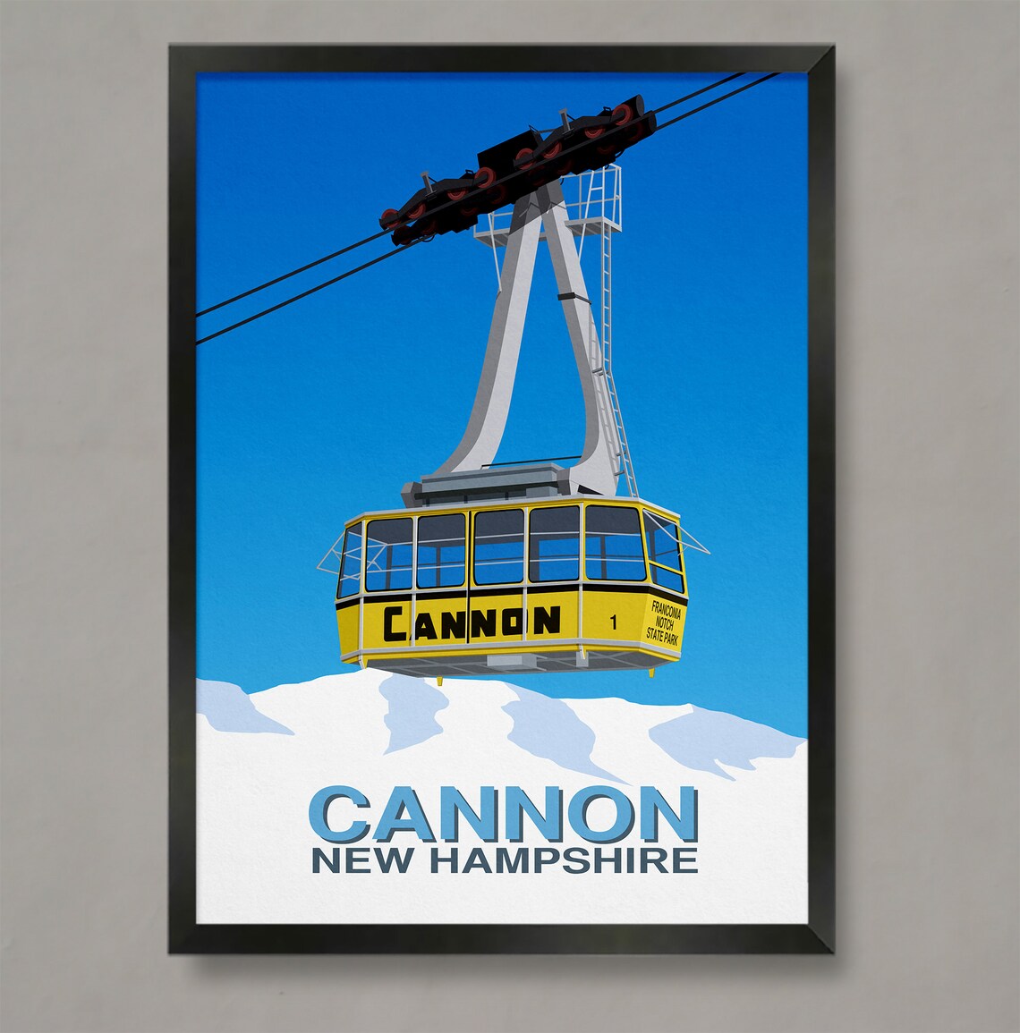 Cannon Ski Resort New Hampshire Travel Poster