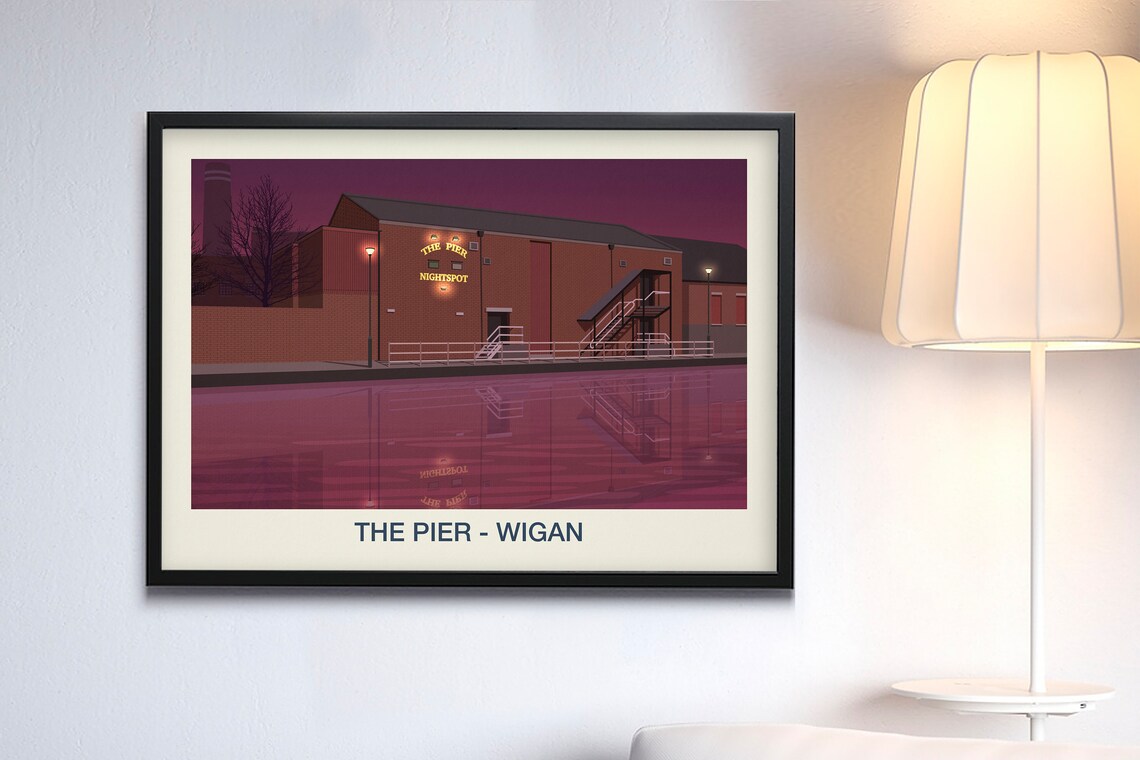 The Pier Nightclub Poster, Coastal Nightlife Art Print - Image 4