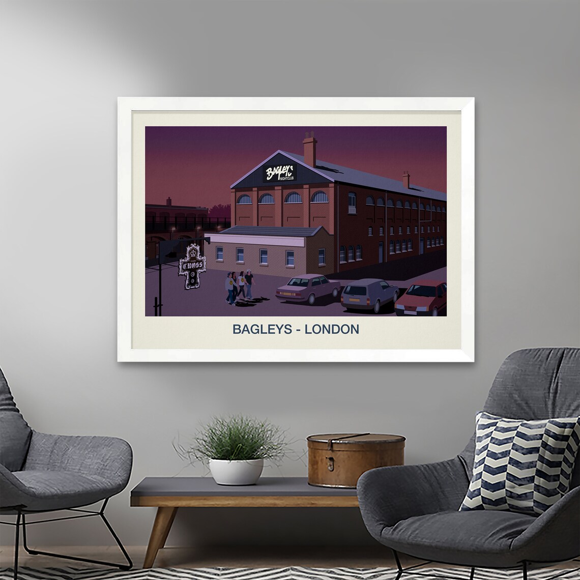 Bagleys Nightclub Poster Print - Image 2