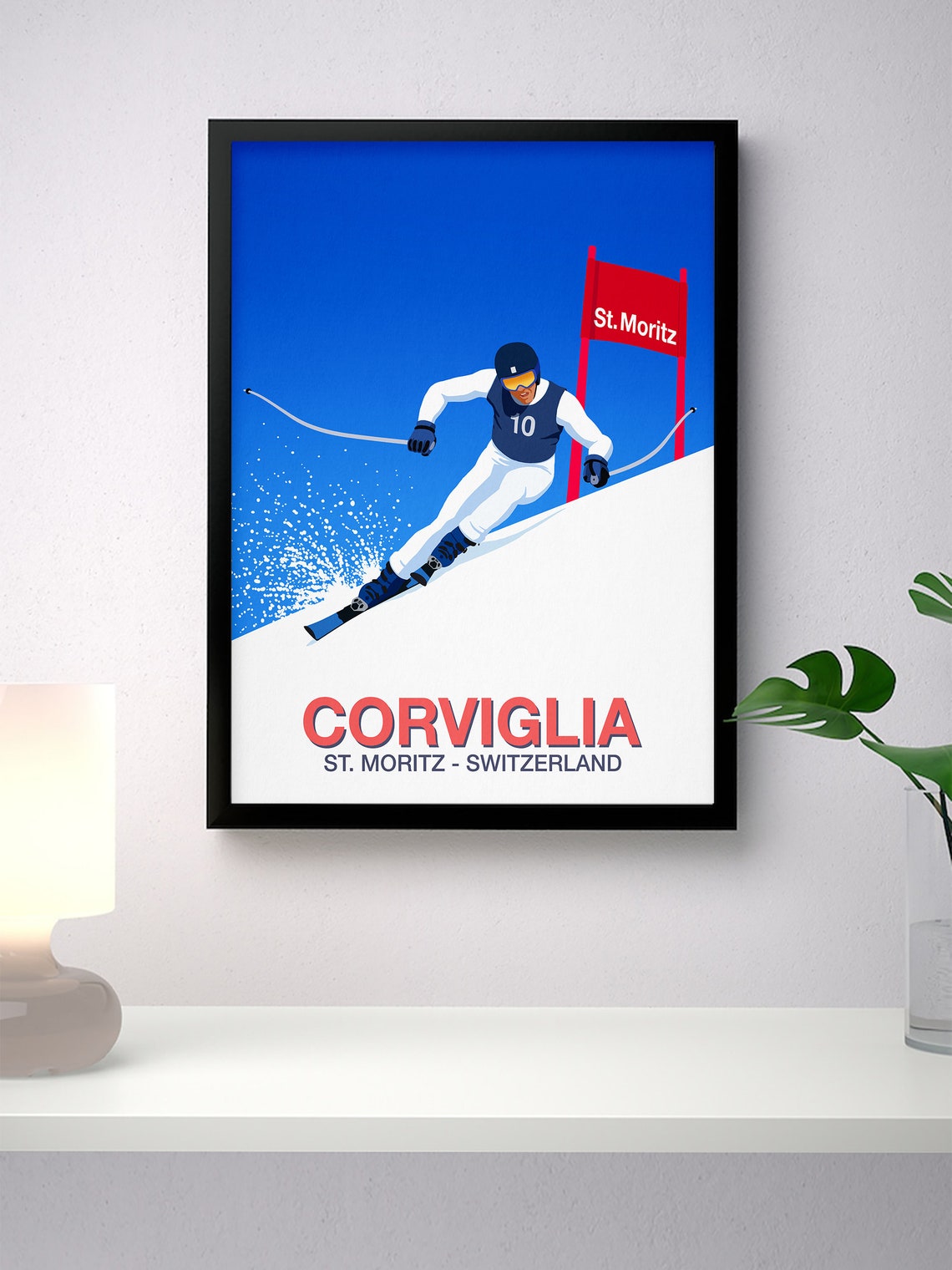 St Moritz Ski Race Poster - Image 4