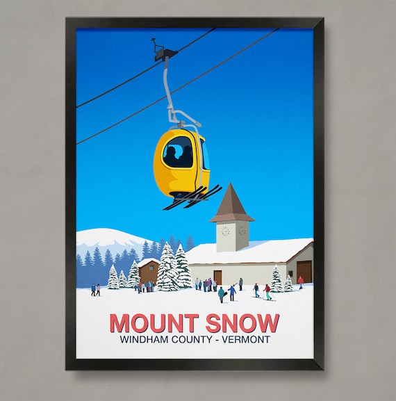 Mount Snow Ski Resort Poster Art Print