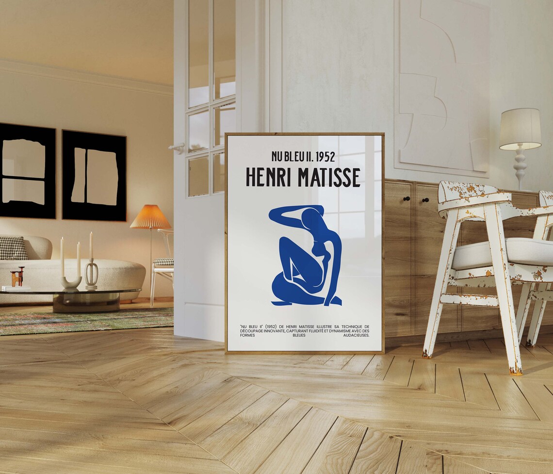 Henri Matisse Nu Bleu II 1952 Blue Nude Cutout Exhibition Art Poster - Image 3