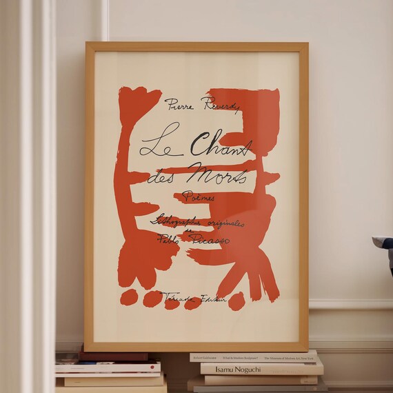 Picasso Exhibition Poster Le Chant Des Morts 1948 Museum Quality Print Birthday Gift Ideas French Prints 18x24 Poster 16x20 Print