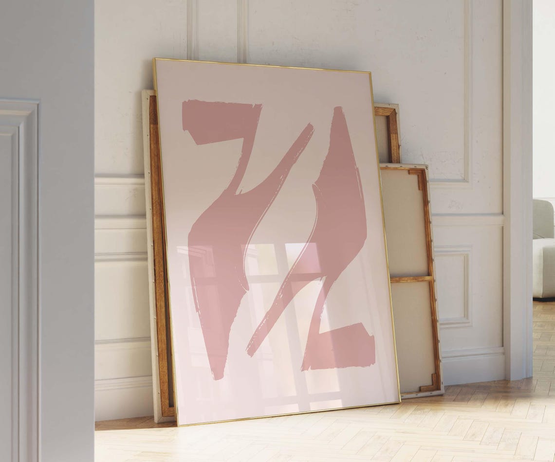 Pair Of Shoes Print Pink And Red Poster Pink Red Girly Wall Art Mid Century Print Pink Aesthetic Wall Art Trendy Bedroom Poster