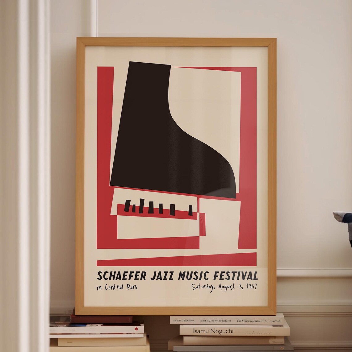 Schaefer Jazz Music Festival 1967 Central Park Abstract Piano Poster