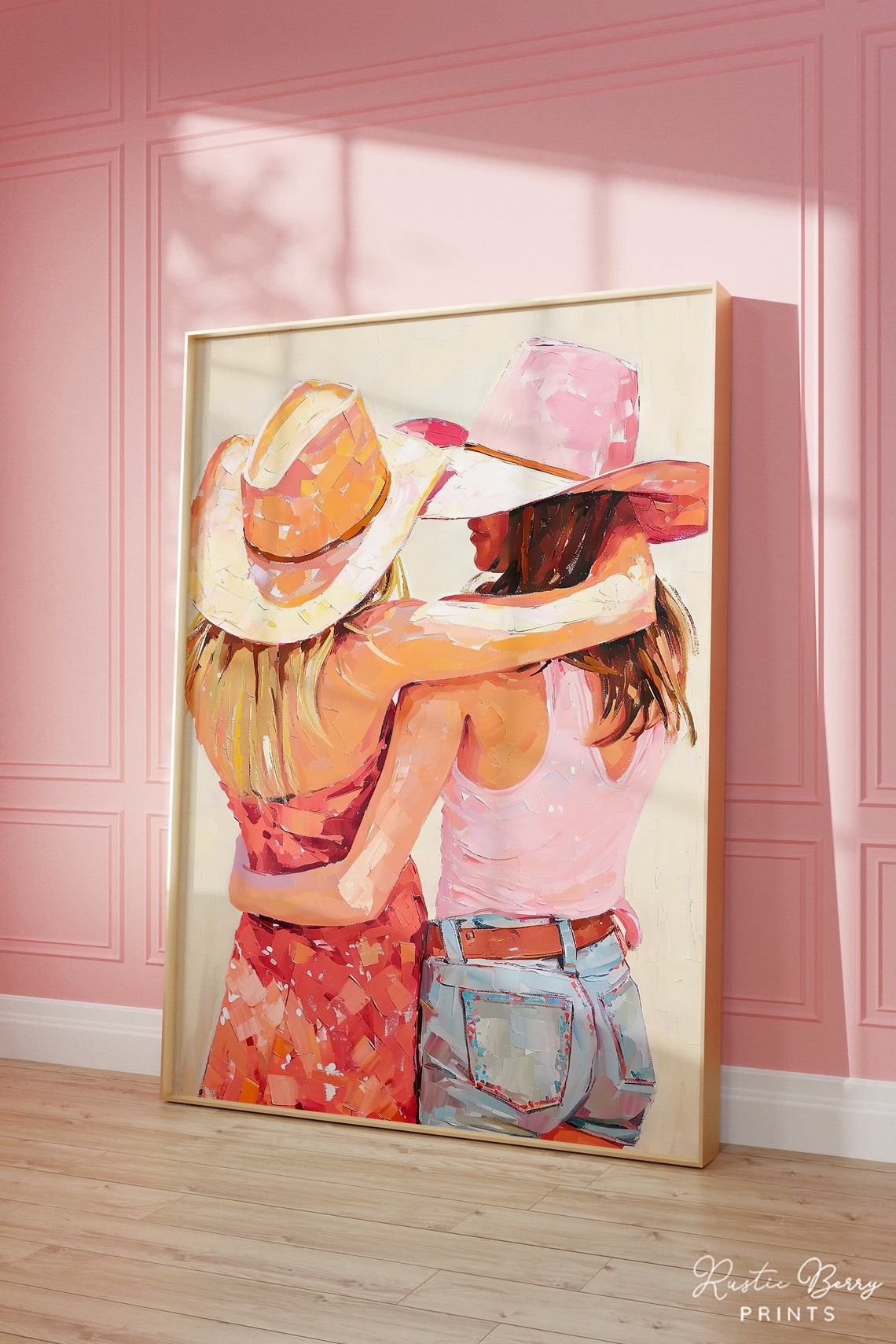 Pink Cowgirl Art Print Wall Art Poster Preppy Trendy Western Decor Cowgirl Aesthetic Dorm Room Instant