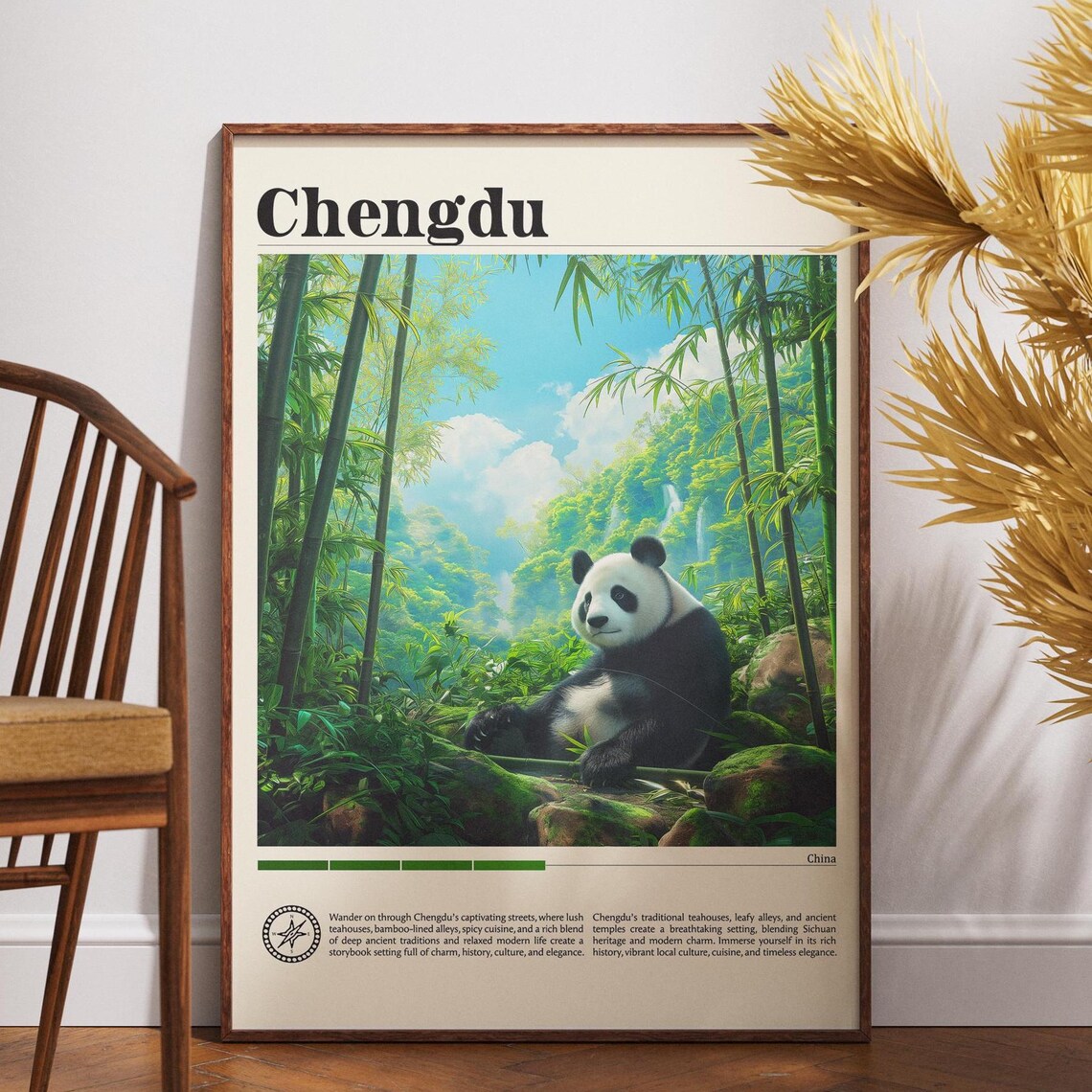 Chengdu Travel Poster, China Asia