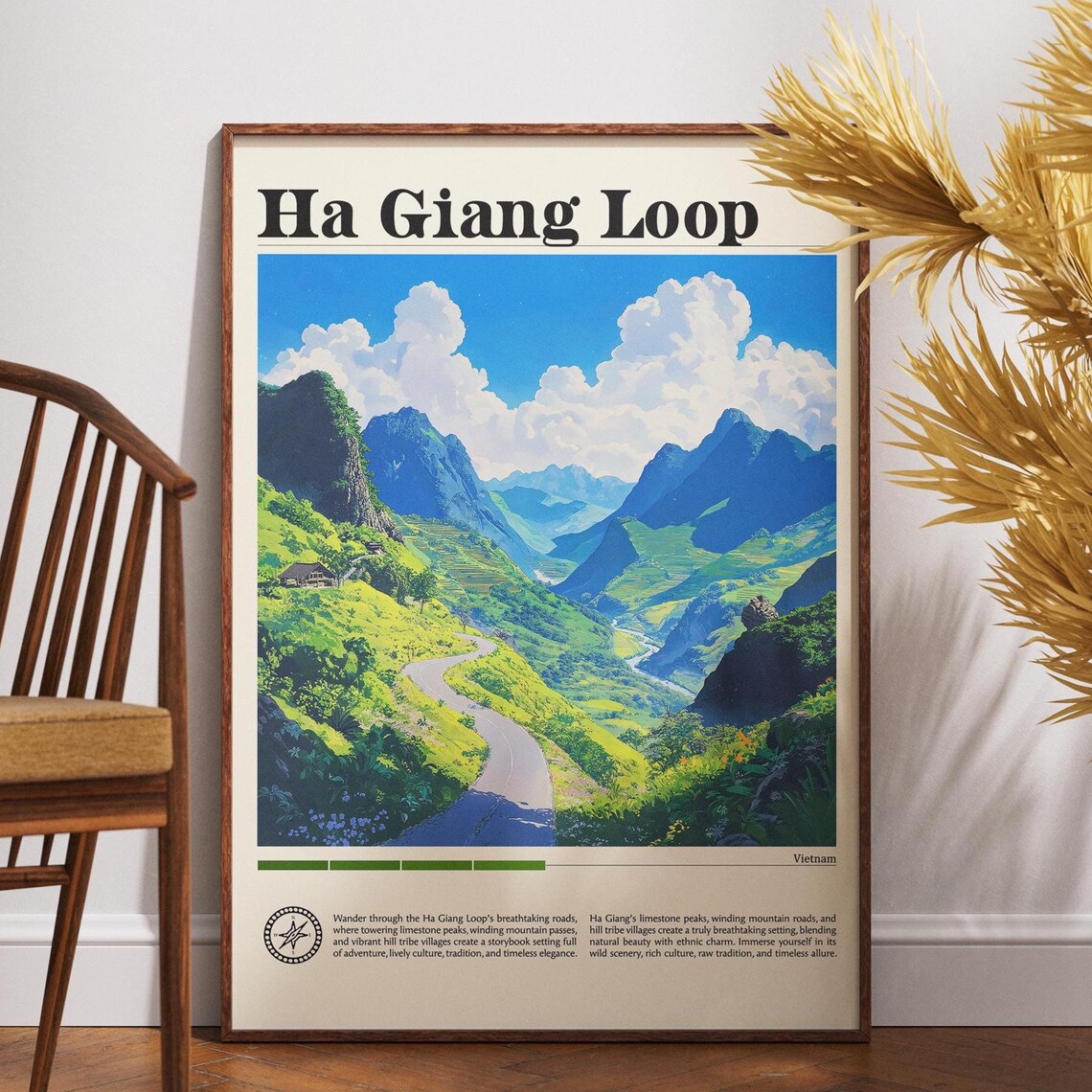 Ha Giang Loop Vietnam Mountain Pass Road Scenic Travel Poster