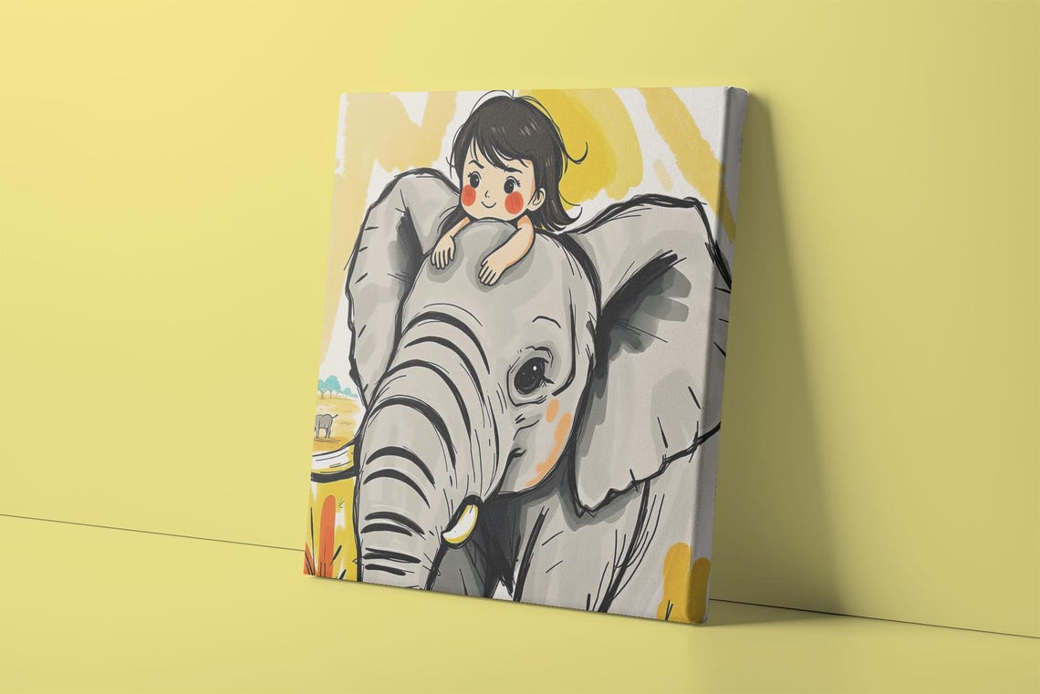 Elephant Poster, Children's Room Safari Decoration - Image 2