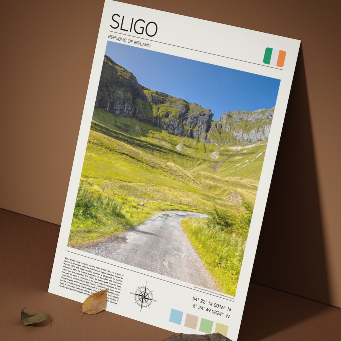 Sligo Ireland Emerald Green Valley Road Mountain Landscape Poster - Image 4