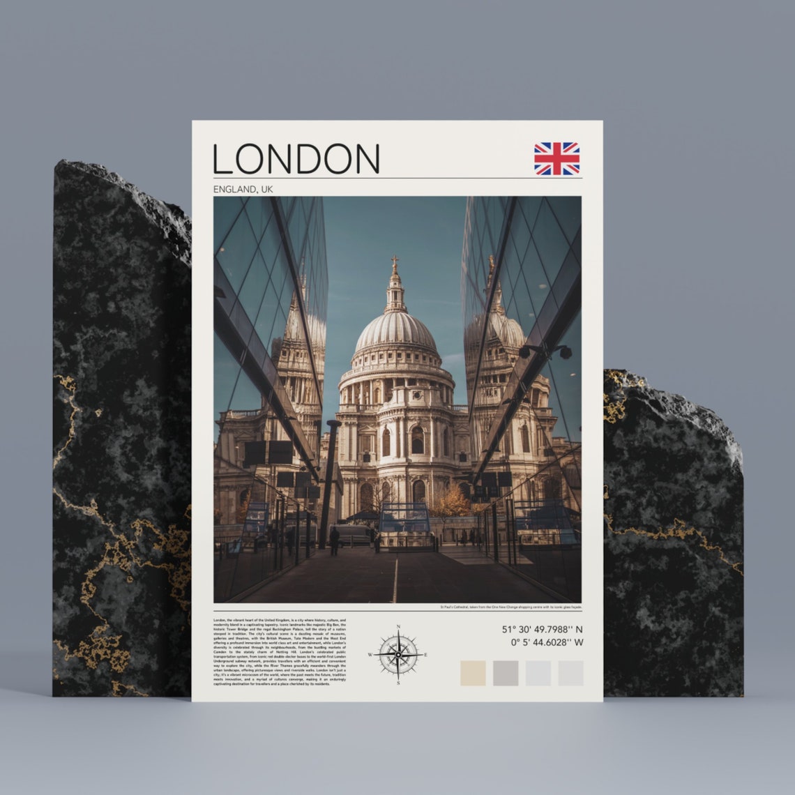 London Print London Art London Wall Art London St Pauls Cathedral Photo London England Gift London Poster - Image 2