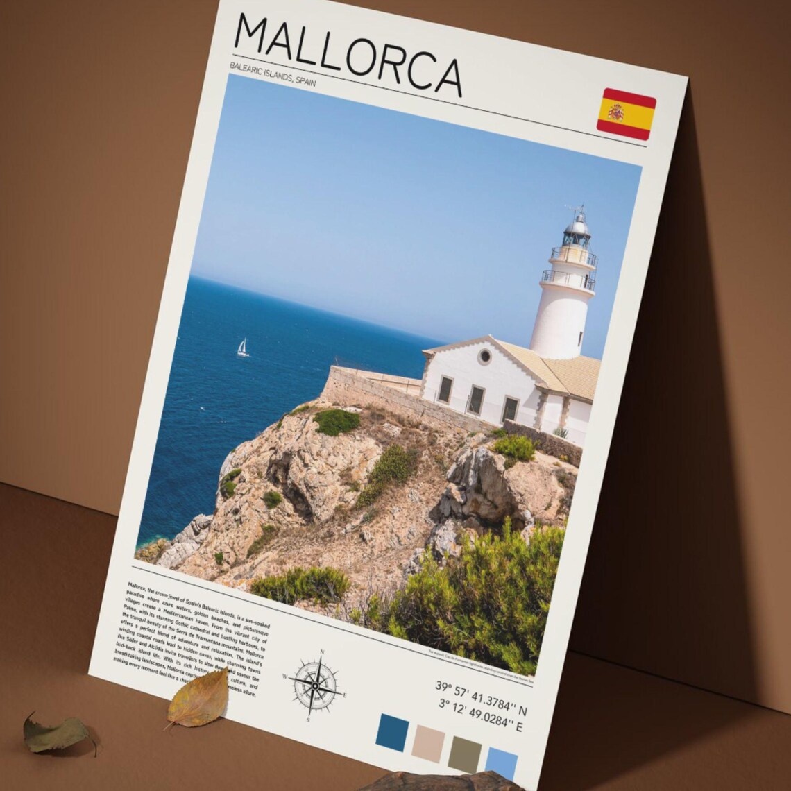 Mallorca Spain Formentor Lighthouse Cliff Mediterranean Sea Travel Poster - Image 5