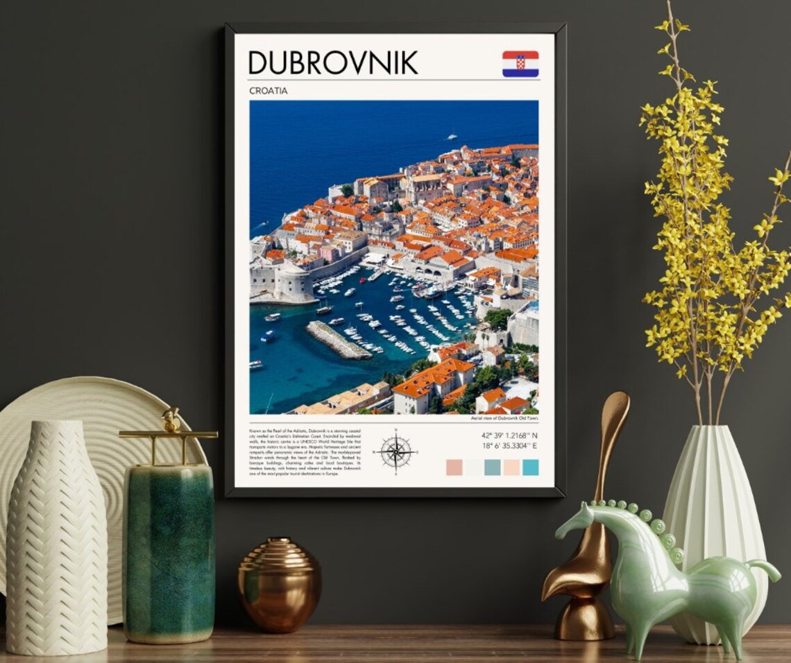 Dubrovnik Poster Dubrovnik Art Croatia Travel Print Dubrovnik Old Town Dubrovnik Wall Art Travel Photography Dubrovnik Gift - Image 4