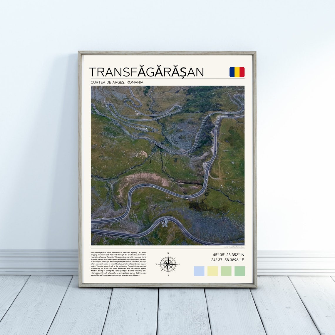 Transfagarasan Romania Aerial Winding Mountain Road Curves Poster - Image 4