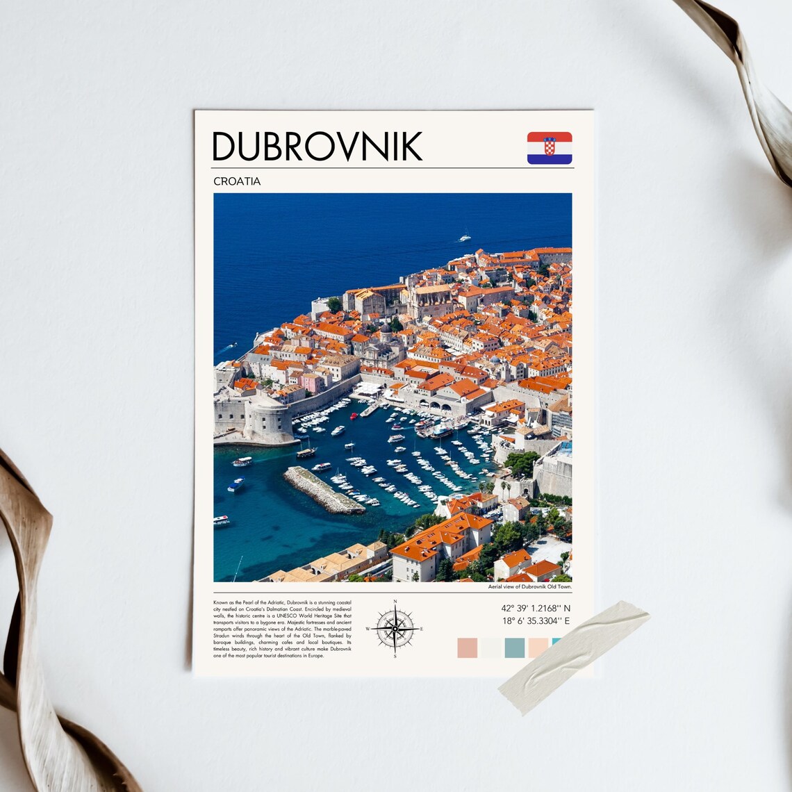 Dubrovnik Poster Dubrovnik Art Croatia Travel Print Dubrovnik Old Town Dubrovnik Wall Art Travel Photography Dubrovnik Gift - Image 2