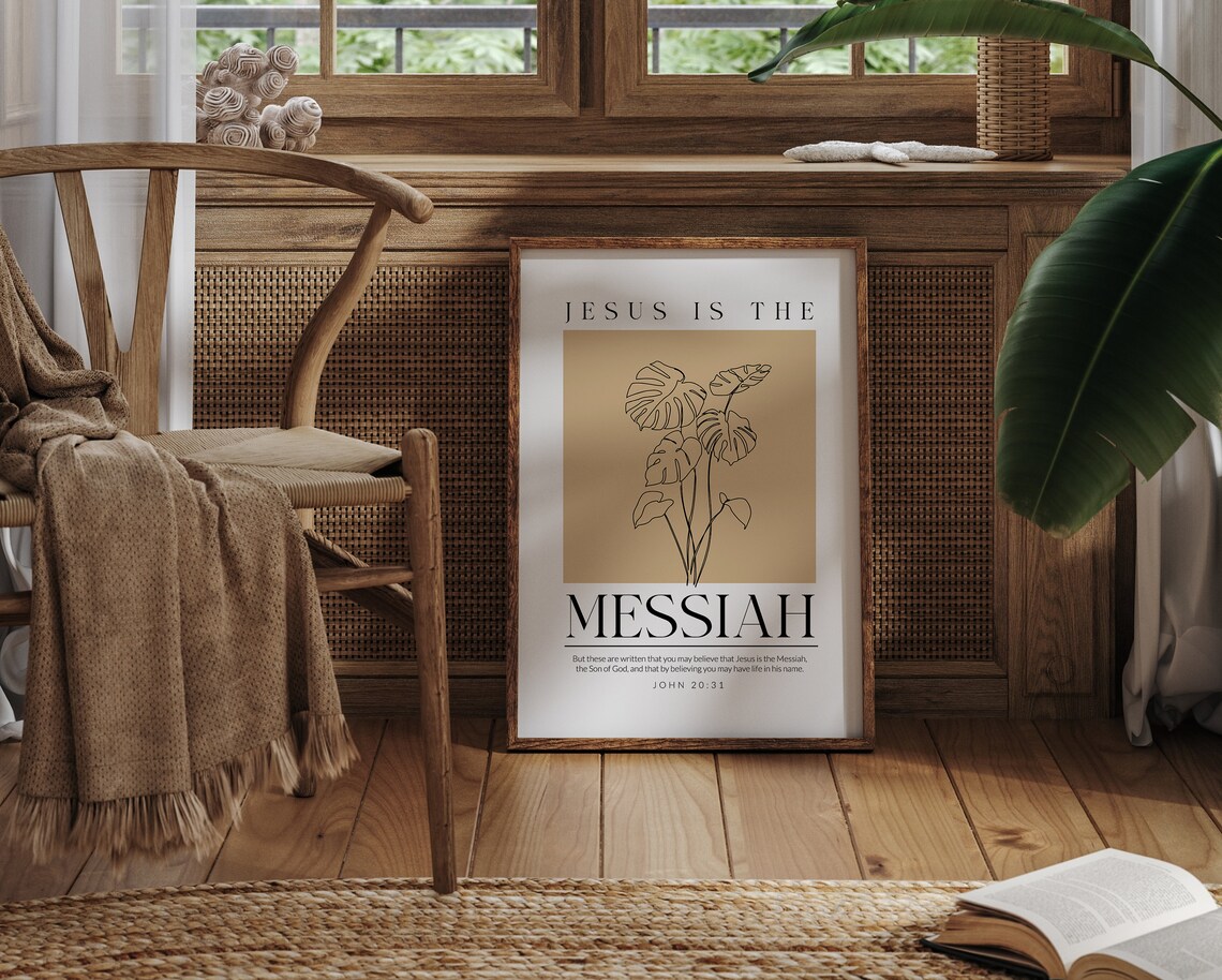 John 20:31 Jesus Is The Messiah Art Print, Minimalist - Image 5