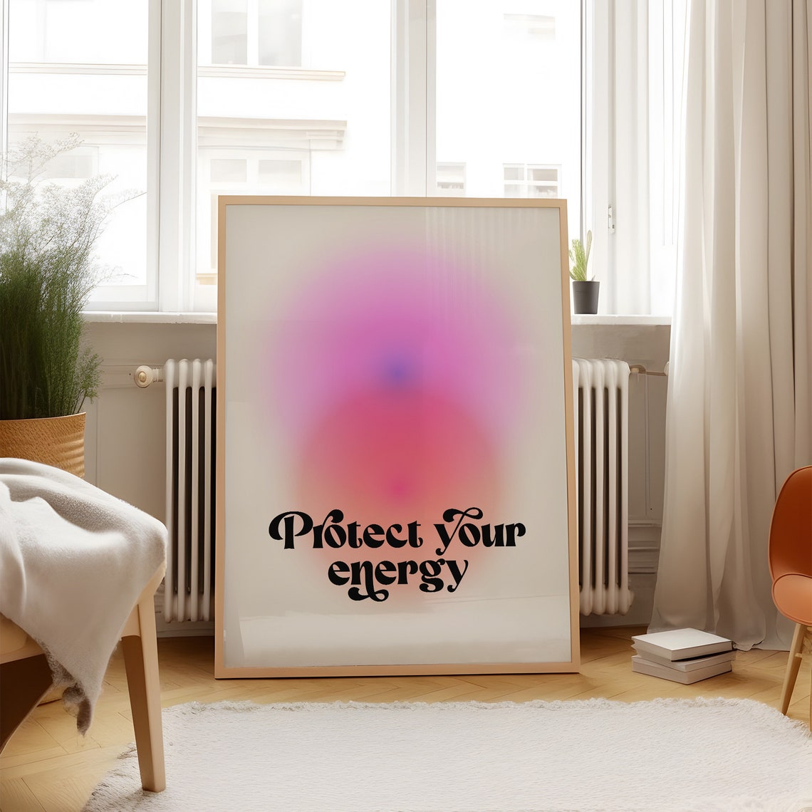 Protect Your Energy Poster Positive Affirmation Wall Art Aura Poster Good Vibes Manifestation Self Care Print - Image 3