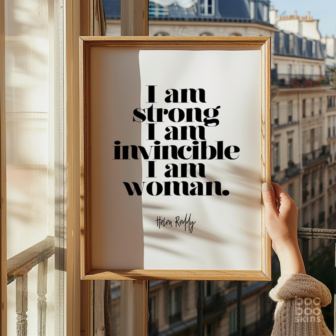 I Am Woman Quote Poster, Feminist Wall Art
