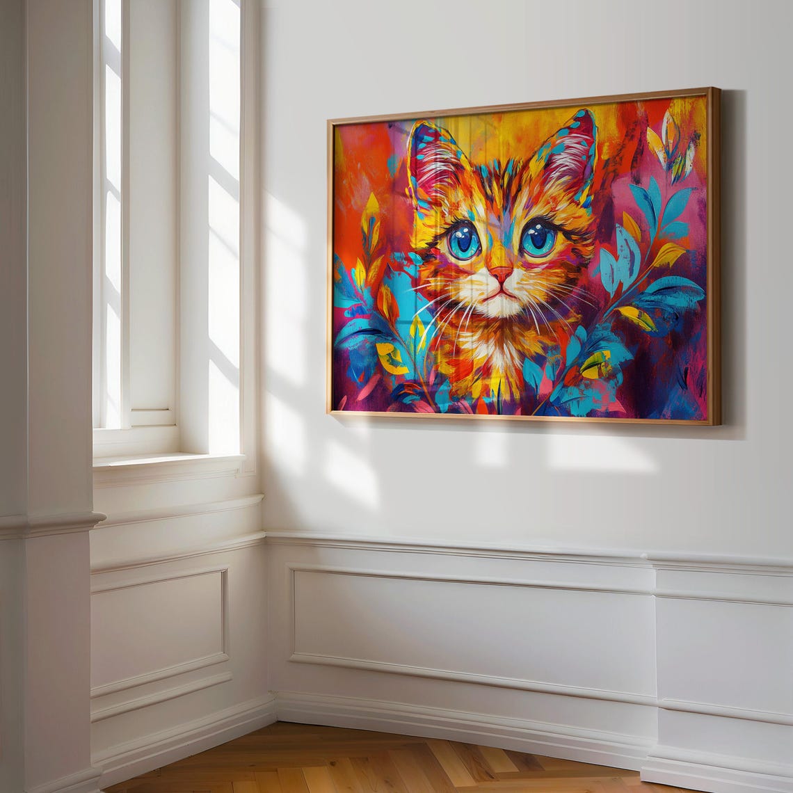 Cute Orange Kitten With Big Blue Eyes Flame Colored Fur Poster - Image 3