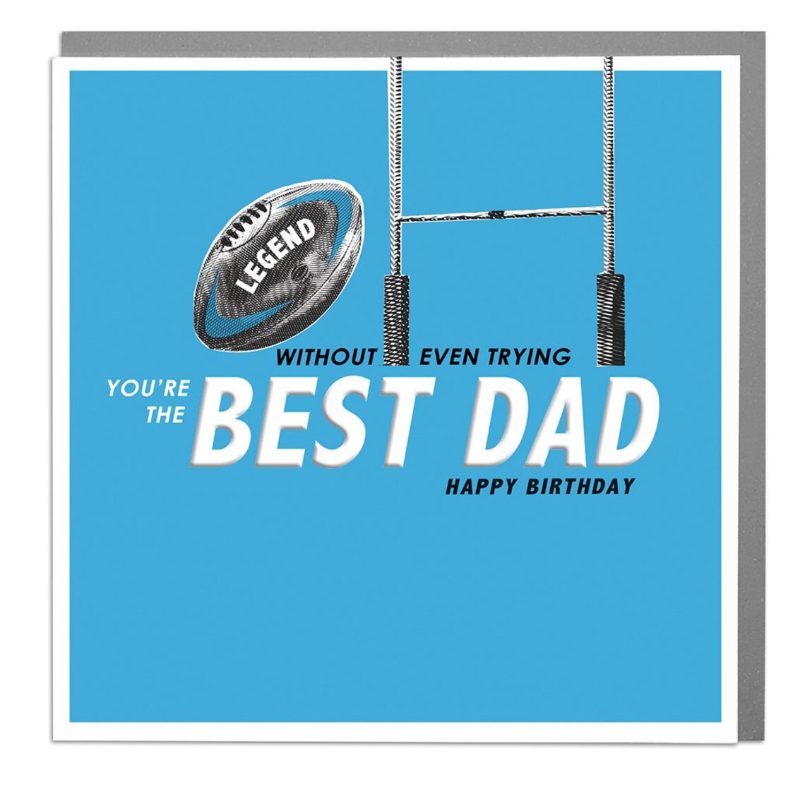 You're the Best Dad Rugby Birthday Card Sports Poster for Him