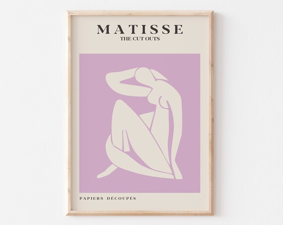 Matisse The Cut Outs Seated Figure Lilac Panel Exhibition Poster