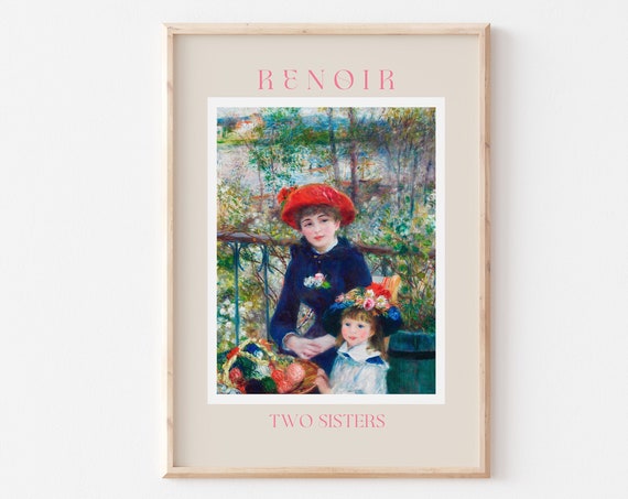 Renoir Poster August Renoir Print Renoir Wall Art Renoir Picture Renoir Monet Print Vintage Renoir Art Renoir Two Sisters