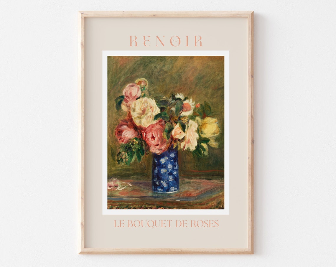 Renoir Poster August Renoir Print Renoir Wall Art Renoir Picture Renoir Monet Print Vintage Renoir Art Renoir Le Bouquet De Roses