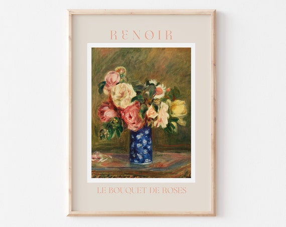 Renoir Poster August Renoir Print Renoir Wall Art Renoir Picture Renoir Monet Print Vintage Renoir Art Renoir Le Bouquet De Roses